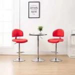 vidaXL Barhocker 2 Stk. Rot Kunstleder