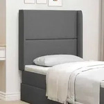 vidaXL Kopfteil Ohr Grau 80 x 16 x 4 cm Stoff