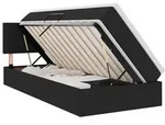 vidaXL Aufbewahrungsbett mit Matratze mit Matratze Schwarz 90 x 190 cm