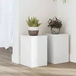 vidaXL Pflanzenst&auml;nder 2 Stk. Wei&szlig; 20x20x30 cm Holzwerkstoff