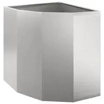 vidaXL Eckpflanzer Silber 45 x 45 x 50 cm Edelstahl