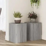 vidaXL Pflanzenst&auml;nder 2 Stk. Grau Sonoma 25x25x35 cm Holzwerkstoff