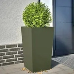 vidaXL Pflanzk&uuml;bel 2 Stk. Olivgr&uuml;n 45x45x75 cm Stahl