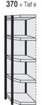 Magazin-Regal Stora 100 Eck-Regalfeld mit R&uuml;ckwand 67x30x190cm...