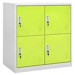 vidaXL Schlie&szlig;fachschrank Hellgrau und Gr&uuml;n 90x45x92,5 cm Stahl