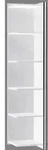Anbauregal Aveto 5OH BxTxH 390x380x1830mm wei&szlig;