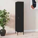 vidaXL Schlie&szlig;fachschrank Schwarz 35x46x180 cm Stahl