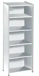 Einzelschrank Artline Transparent breit 5 OH BxTxH 80x38x185cm wei&szlig;