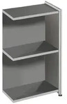 Anbauschrank Artline Transparent schmal 2 OH BxTxH 39x38x80cm anthrazit