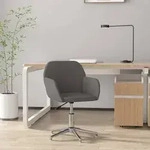 vidaXL B&uuml;rostuhl Drehbar Hellgrau Stoff