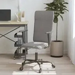 vidaXL B&uuml;rostuhl H&ouml;henverstellbar Dunkelgrau Stoff
