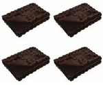 vidaXL Rutschfeste Decke aus Kunstkaninchenfell Olite 4 pcs Kamel