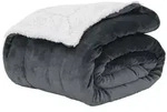 vidaXL &Uuml;berwurfdecke Dunkelgrau 220 x 240 cm Fleece
