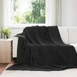 vidaXL &Uuml;berwurfdecke Schwarz 240 x 270 cm Fleece