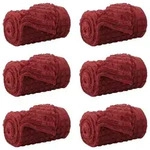vidaXL Wohndecken 6 pcs Bordeauxrot 240 x 220 cm Fleece