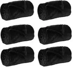 vidaXL Wohndecken 6 pcs Schwarz 130 x 150 cm Fleece
