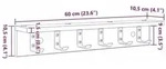 vidaXL Wandmontierter nachttisch Graues Sonoma 60 x 10.5 x 10.5 cm