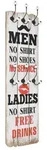 "vidaXL Wandgarderobe mit 6 Haken 120 x 40 cm "MEN LADIES""