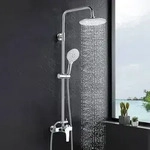 Duschsystem mit Einhebelmischer Regendusche 2 Strahlarten 8 Zoll