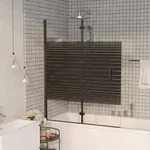 vidaXL Faltbare Duschkabine ESG 100x140 cm Schwarz