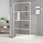 vidaXL Duschwand f&uuml;r Begehbare Dusche Wei&szlig; 100x195 cm ESG-Klarglas
