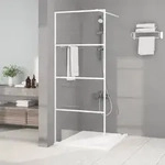 vidaXL Duschwand f&uuml;r Begehbare Dusche Wei&szlig; 80x195 cm ESG-Klarglas