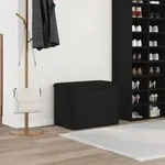 vidaXL Bank mit Stauraum Schwarz Eiche 60x40x45 cm Holzwerkstoff