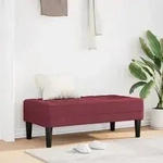 vidaXL Bank Weinrot 113x57x39 cm Stoff