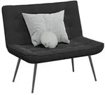 vidaXL Sitzbank Schwarz 110x74x84 cm Samt