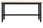 vidaXL Esstischbank Natur 100 x 32,5 x 49 cm Massives Kiefernholz