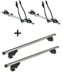 2x Fahrradtr&auml;ger SAGITTAR + Dachtr&auml;ger/Relingtr&auml;ger VDP LION1 kompatibel mit...