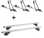 3x Fahrradtr&auml;ger SAGITTAR + Alu Dachtr&auml;ger RB003 kompatibel mit f&uuml;r Kia...