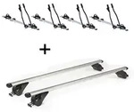 4x Fahrradtr&auml;ger SAGITTAR + Dachtr&auml;ger/Relingtr&auml;ger VDP KING1 kompatibel mit...