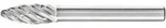 Fr&auml;sstift - PFERD - Hartmetall - Schaft-&Oslash; 6 mm - f&uuml;r Stahl - Flammenform -