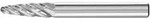 Fr&auml;sstift - PFERD - Hartmetall - Schaft-&Oslash; 6 mm - f&uuml;r Stahl - Rundbogenform -