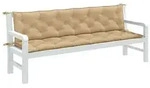 vidaXL Gartenbank-Auflagen 2 Stk. Melange Beige 200x50x7 cm Stoff