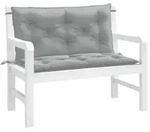 vidaXL Gartenbank-Auflagen 2 Stk. Melange Hellgrau 100x50x7 cm Stoff