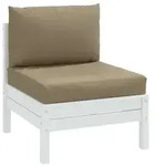 vidaXL Palettenkissen 2-tlg. Melange Taupe Stoff