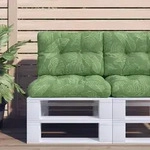 vidaXL Palettenkissen Blattmuster 50x40x12 cm Stoff