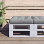 vidaXL Palettenkissen Grau 60x60x12 cm Stoff
