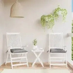 vidaXL Stuhlkissen 2 Stk. Grau 40x40x7 cm Oxford-Gewebe