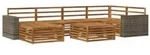 vidaXL Outdoor-Sofagarnitur 7 pcs Natur