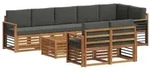 vidaXL Sofagarnituren 9 pcs Natur und Anthrazit Massivholz Akazie