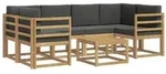 vidaXL Outdoor-Sofagarnitur mit Kissen 7 pcs Wei&szlig; und Anthrazit