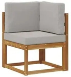 vidaXL Outdoor-Sofagarnitur mit Kissen 8 pcs Nat&uuml;rlich und Hellgrau