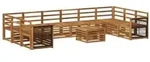 vidaXL Outdoor-Sofagarnitur 8 pcs Natur Massivholz Akazie
