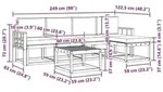 vidaXL Outdoor-Sofagarnitur mit Kissen 6 pcs Nat&uuml;rlich und Hellgrau