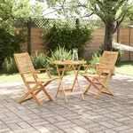 vidaXL 3-tlg. Bistro-Set Klappbar Massivholz Akazie