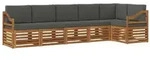 vidaXL Ecksofa Set 6 pcs Natur und Anthrazit Massivholz Akazie