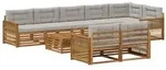 vidaXL Outdoor-Sofagarnitur mit Kissen 9 pcs